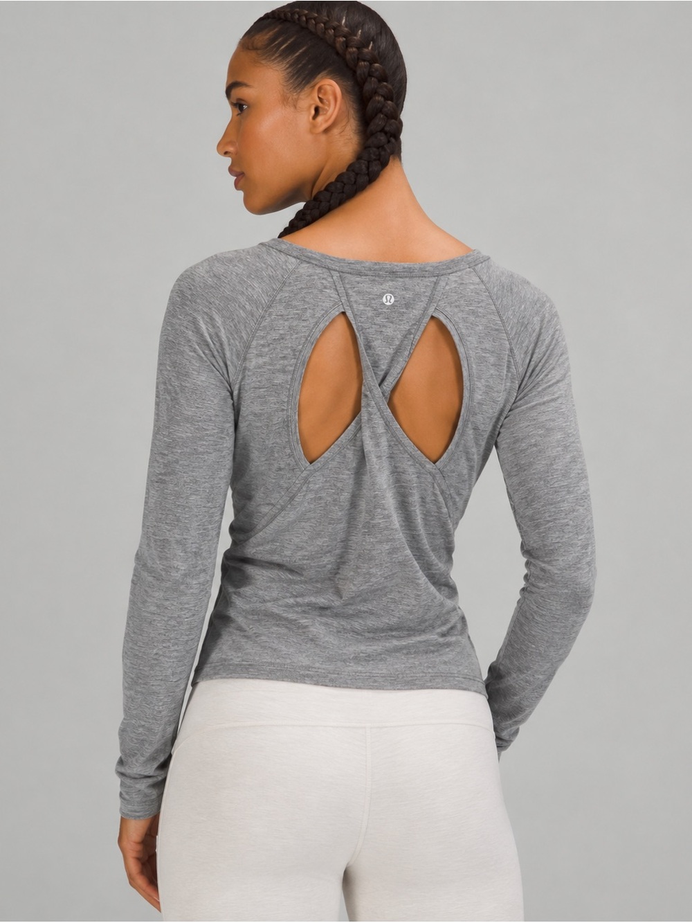Lululemon Womens Criss Cross Longsleeve Tee | Heathered Grey